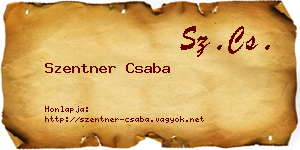 Szentner Csaba névjegykártya